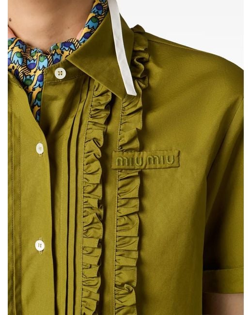 Miu Miu Green Poplin Shirt