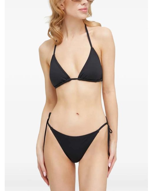 MICHAEL Michael Kors Black Stretch Nylon Triangle Bikini Top