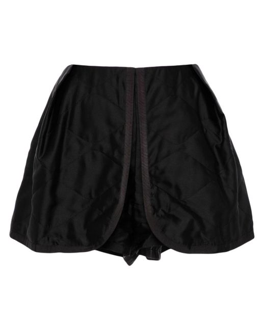 Sacai Black Satin Layered Shorts
