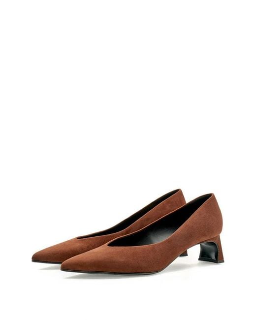 Lottusse Brown Cort Suede Pumps