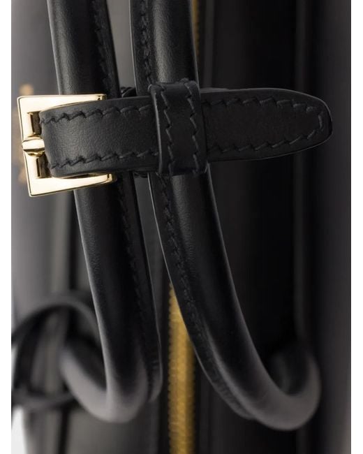 Prada Black Medium Leather Top-Handle Bag