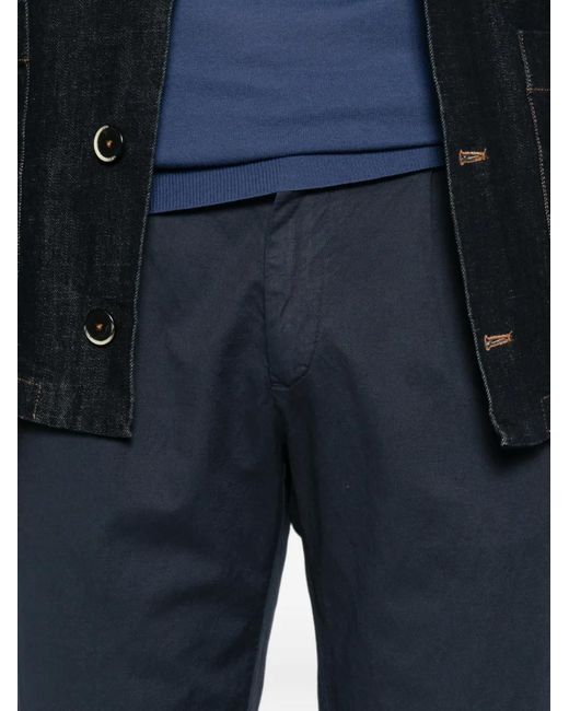 VELA SHOP Blue Belt-Loop Trousers for men