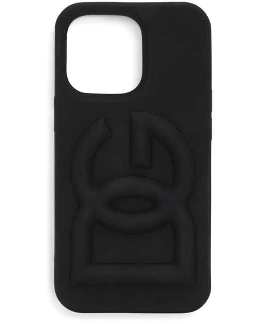 Coque logo DG pour iPhone 14 Pro Max en caoutchouc Dolce & Gabbana en coloris Black