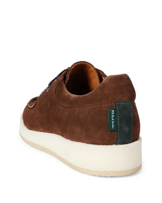 Paul Smith Brown Suede Derby Shoes for men
