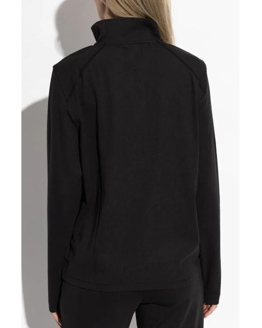 IRO Black Modal Blend Stretch Half-Zip Sweatshirt