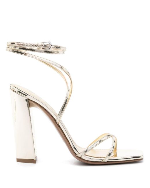 Paris Texas White Diana 105mm Wraparound Sandals