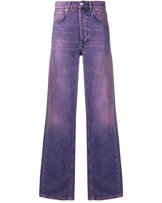 デニム・ジーパン Ganni Overdyed Purple Heavy Denim Marri Jeans Ganni Overdyed Purple Heavy Denim Marri Jeans | ModeSens
