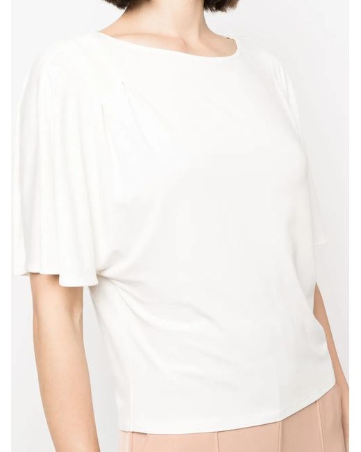 Patrizia Pepe White Relaxed-Fit Short-Sleeve T-Shirt