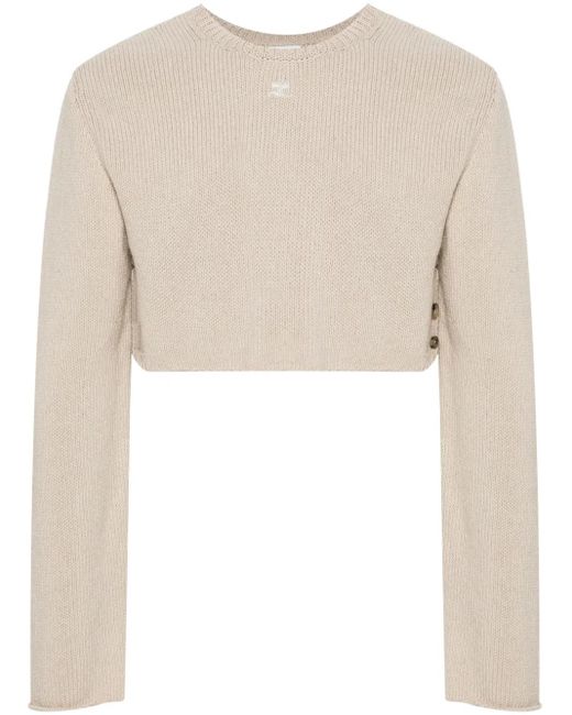 Pull Crop À Boutonnière Courreges pour homme en coloris Natural