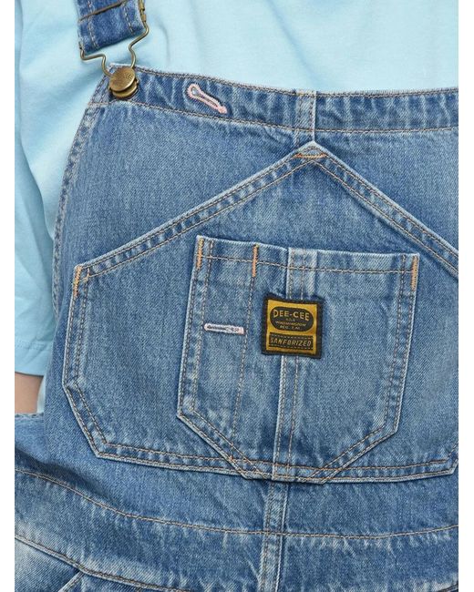 Washington DEE-CEE U.S.A. Blue Distressed Logo-Patch Dungarees