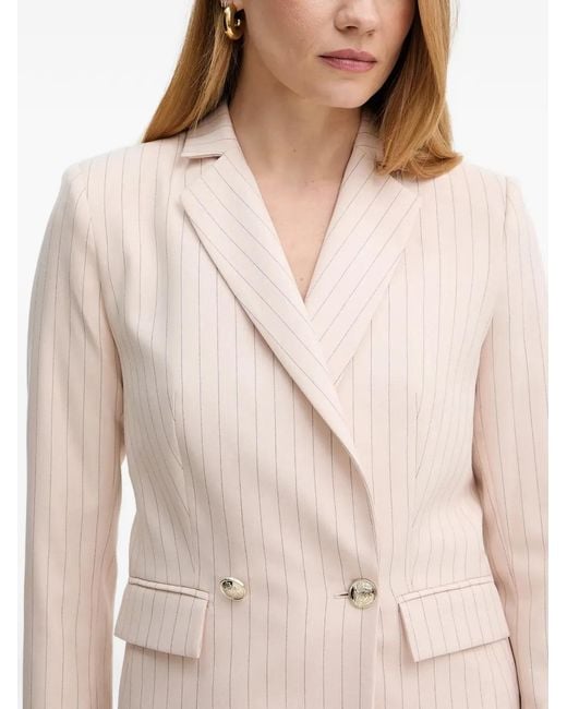 Morgan Natural Striped Fitted Blazer