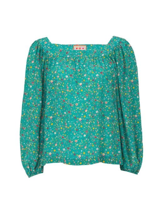 LHD Green Bird Street Blouse