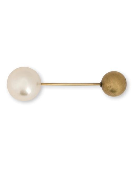 Philosophy Di Lorenzo Serafini White Faux Pearl-Embellished Brooch