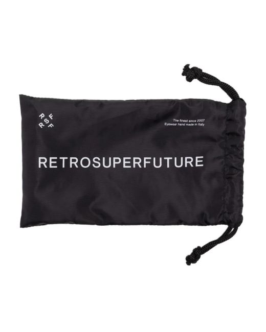 Retrosuperfuture Black Motore Rectangle-Shape Sunglasses