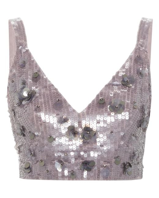 Top Con Paillettes di P.A.R.O.S.H. in Gray