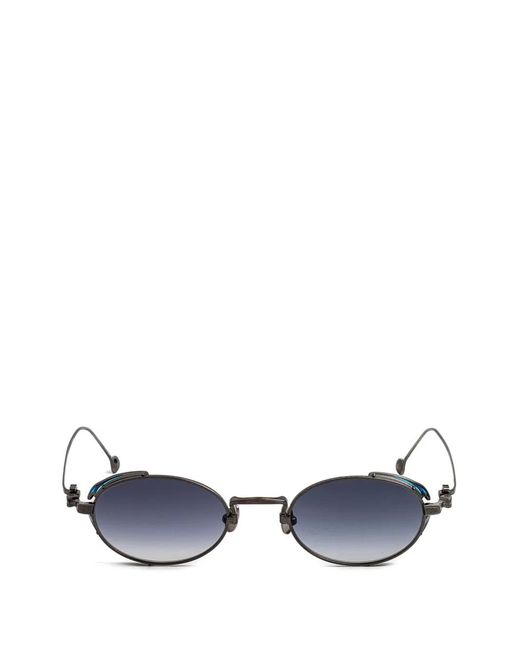 Matsuda Blue Oval-Frame Sunglasses