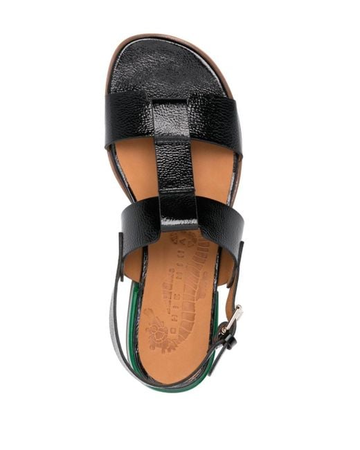Chie Mihara Wayway 25mm Buckle-fastening Leather Sandals in Black | Lyst