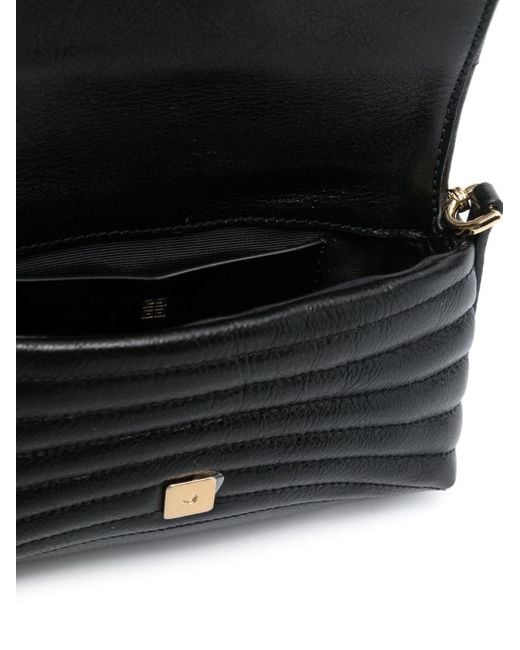 Givenchy Black Schultertasche 4G Soft Micro aus Leder