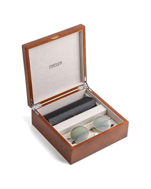 Matsuda Green Round-Frame Side-Shield Sunglasses