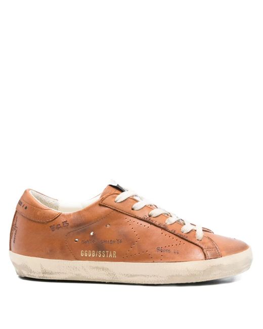 Golden Goose Deluxe Brand Brown Super Star Sneakers