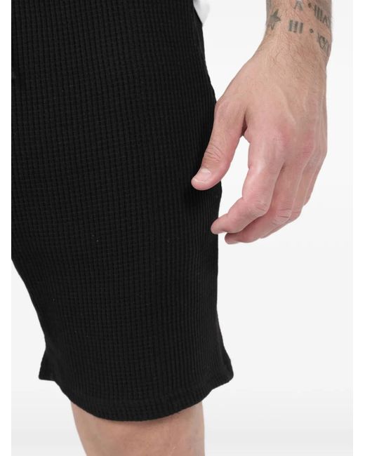 Nikben Black Short Gaufré À Lien De Resserrage for men