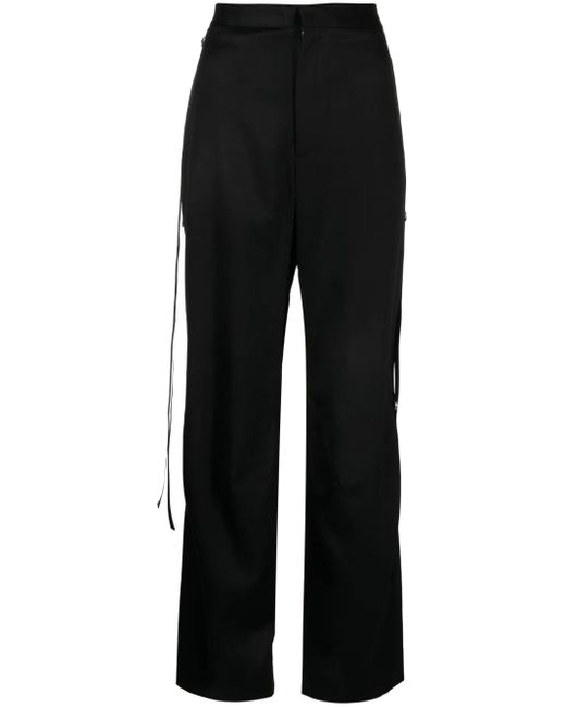 R13 Black Articulated Tuxedo Trousers