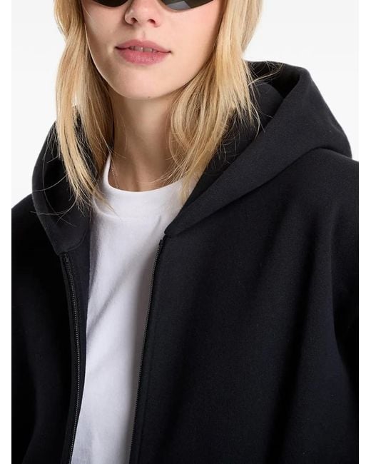 Fear Of God Black Logo-Embossed Zip-Up Hoodie