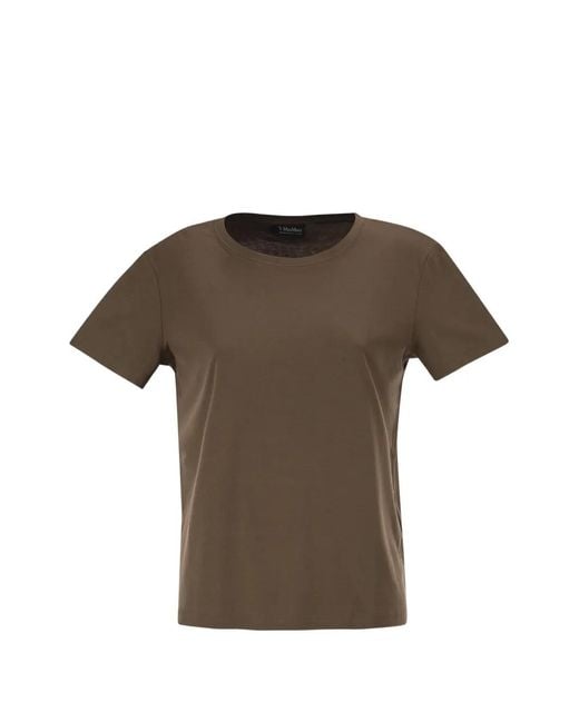 Max Mara Brown Embroidered T-Shirt