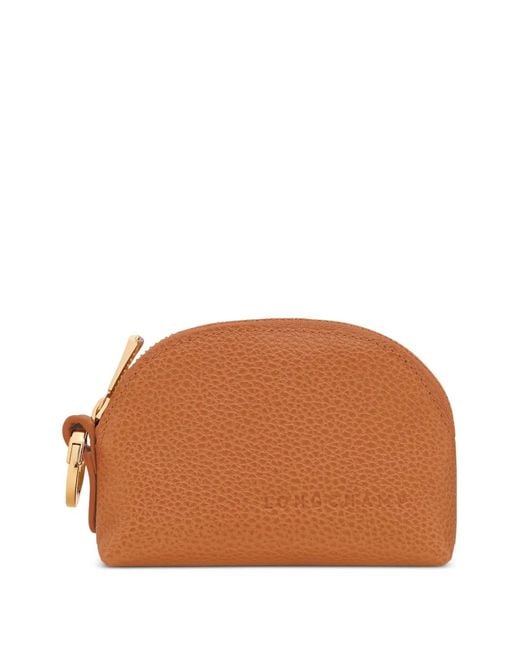 Longchamp Brown Le Foulonné Coin Purse