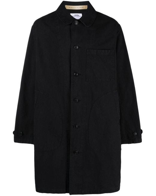 Cappotto con colletto classico di Visvim in Black da Uomo