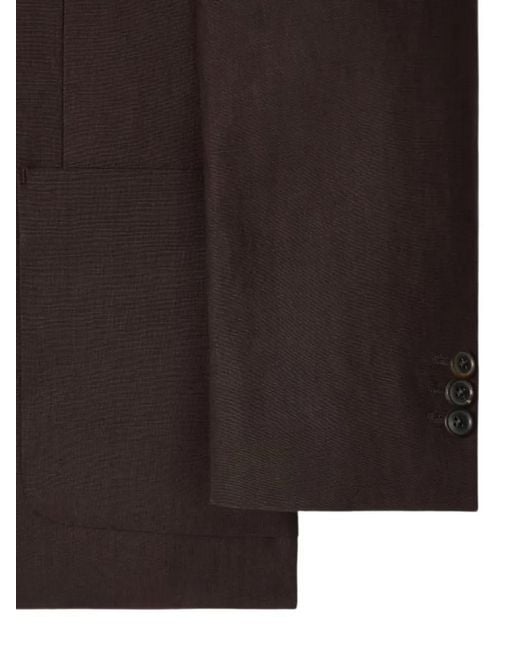 Paul Smith Brown Double-Breasted Linen Blazer for men