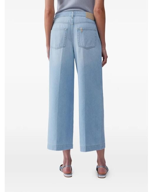 Liu Jo Blue Cropped Flared Jeans