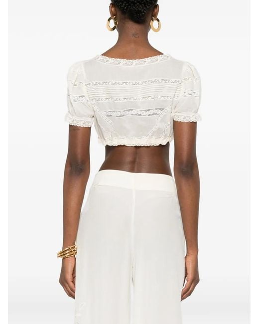 Ermanno Scervino White Drawstring Top