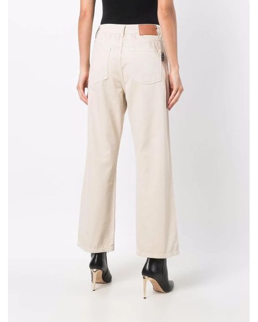 Philipp Plein Natural Iconic Plein Loose-Cut Trousers
