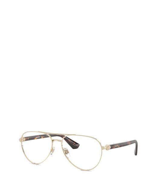 Burberry White Browline Pilot-Frame Glasses for men