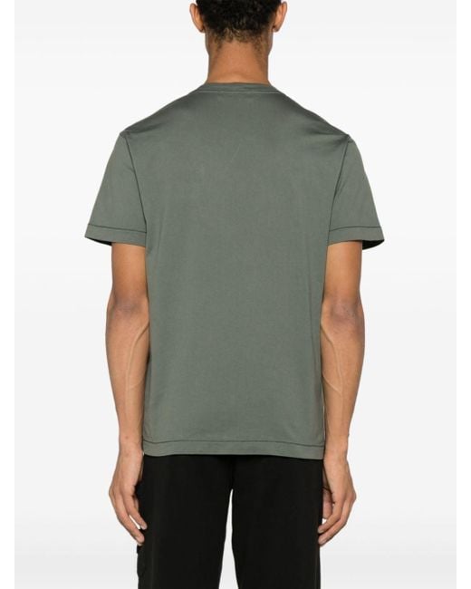 Stone Island T-Shirt mit Kompass-Applikation in Green für Herren