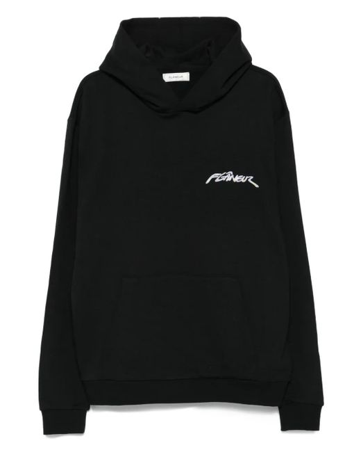 メンズ flâneur ロゴ パーカー Black