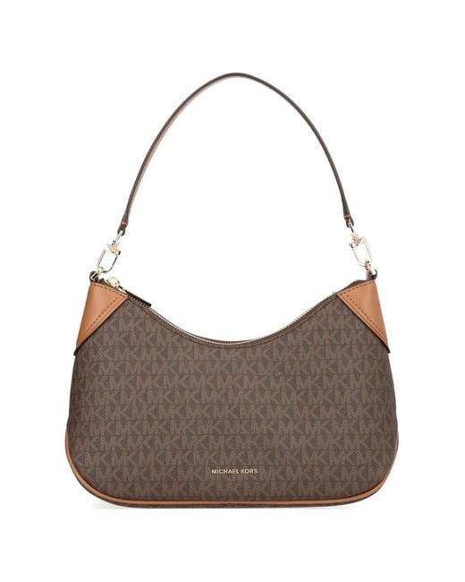 MICHAEL Michael Kors Brown Wilma Monogram Shoulder Bag