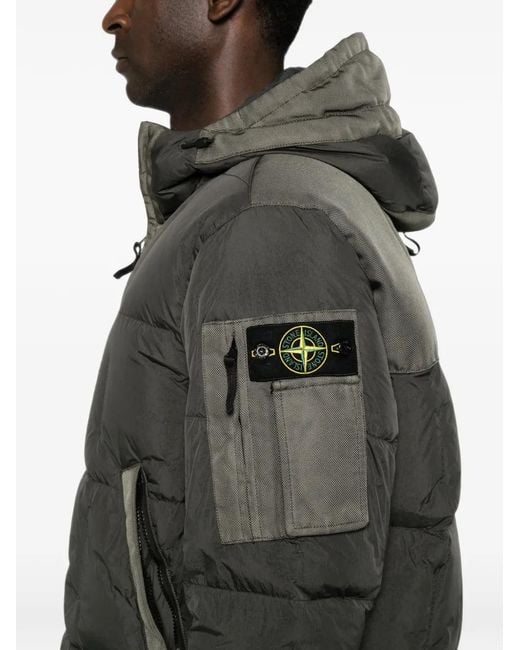Stone Island Black Logo-Patch Jacket for men
