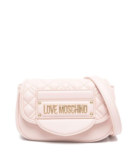 Love Moschino Pink Logo-lettering Cross Body Bag