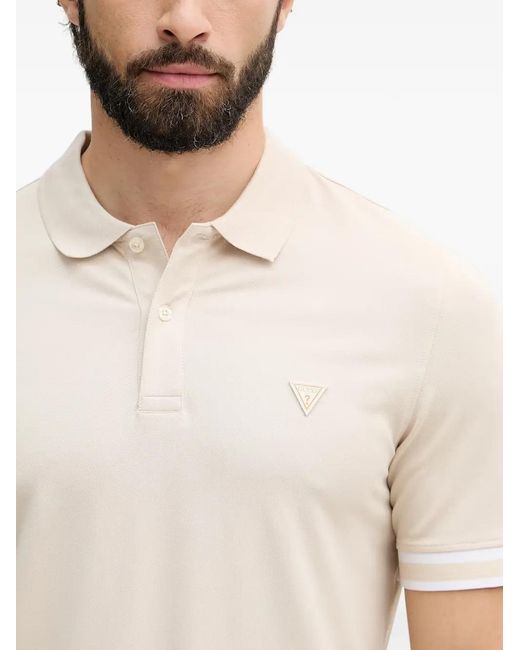Guess White Eco Tipped Core Polo Shirts for men