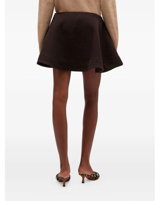 Ganni Black Peacoat Wool Circle Skirt