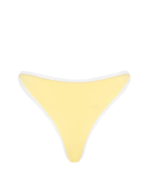 FAE SWIM Yellow Hailey Piped Bikini Bottoms