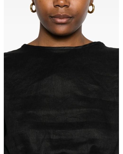 Cala De La Cruz Black Marina Crop Top