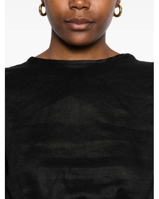 Cala De La Cruz Black Marina Cropped-Top