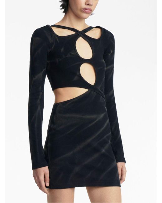 Dion Lee Mini-jurk Met Vervaagd-effect in het Black