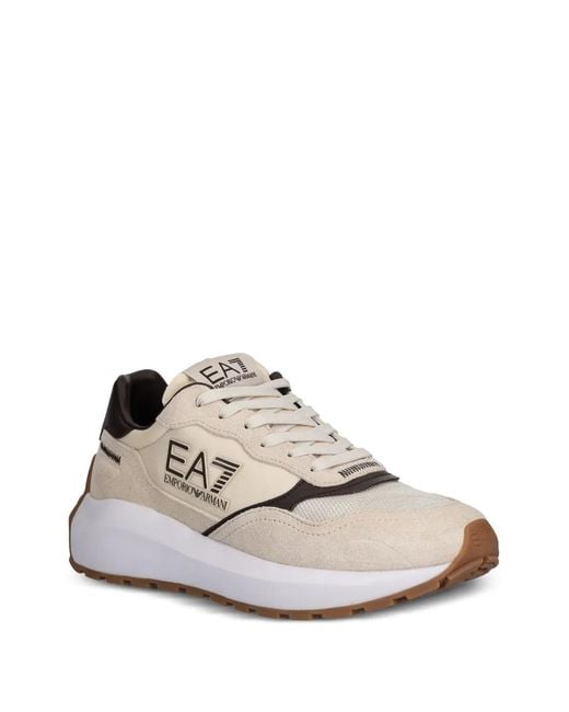 EA7 White Baskets À Logo Imprimé