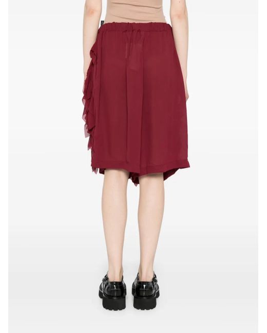 Comme des Garçons シフォン ショートパンツ Red