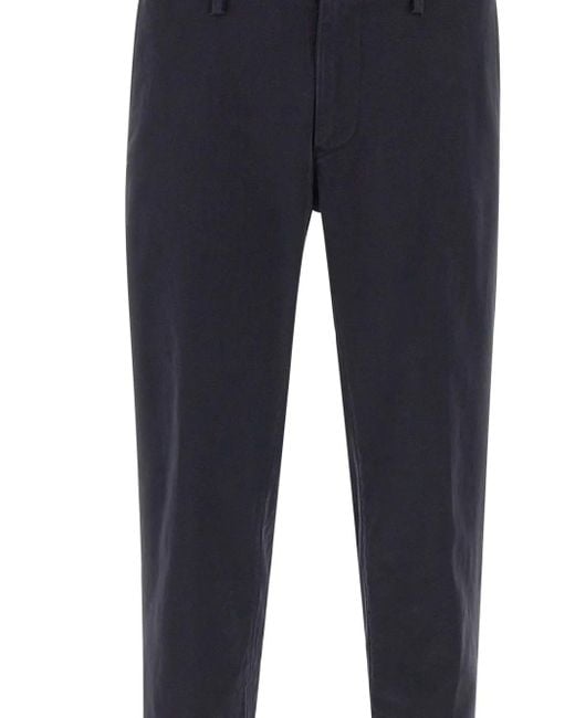 Re-hash Blue Cuffed Cotton-Blend Chinos for men