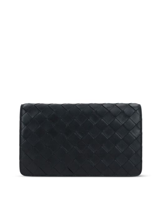Bottega Veneta Black Intrecciato Leather Wallet